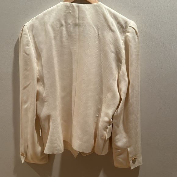 Vintage Albert Nipon Cream Jacket 6 - Picture 5 of 8